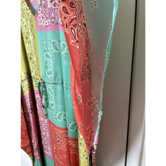 W By Worth Womens Blouse Dress Multicolor Rainbow Floral Size M - Picture 7 of 10